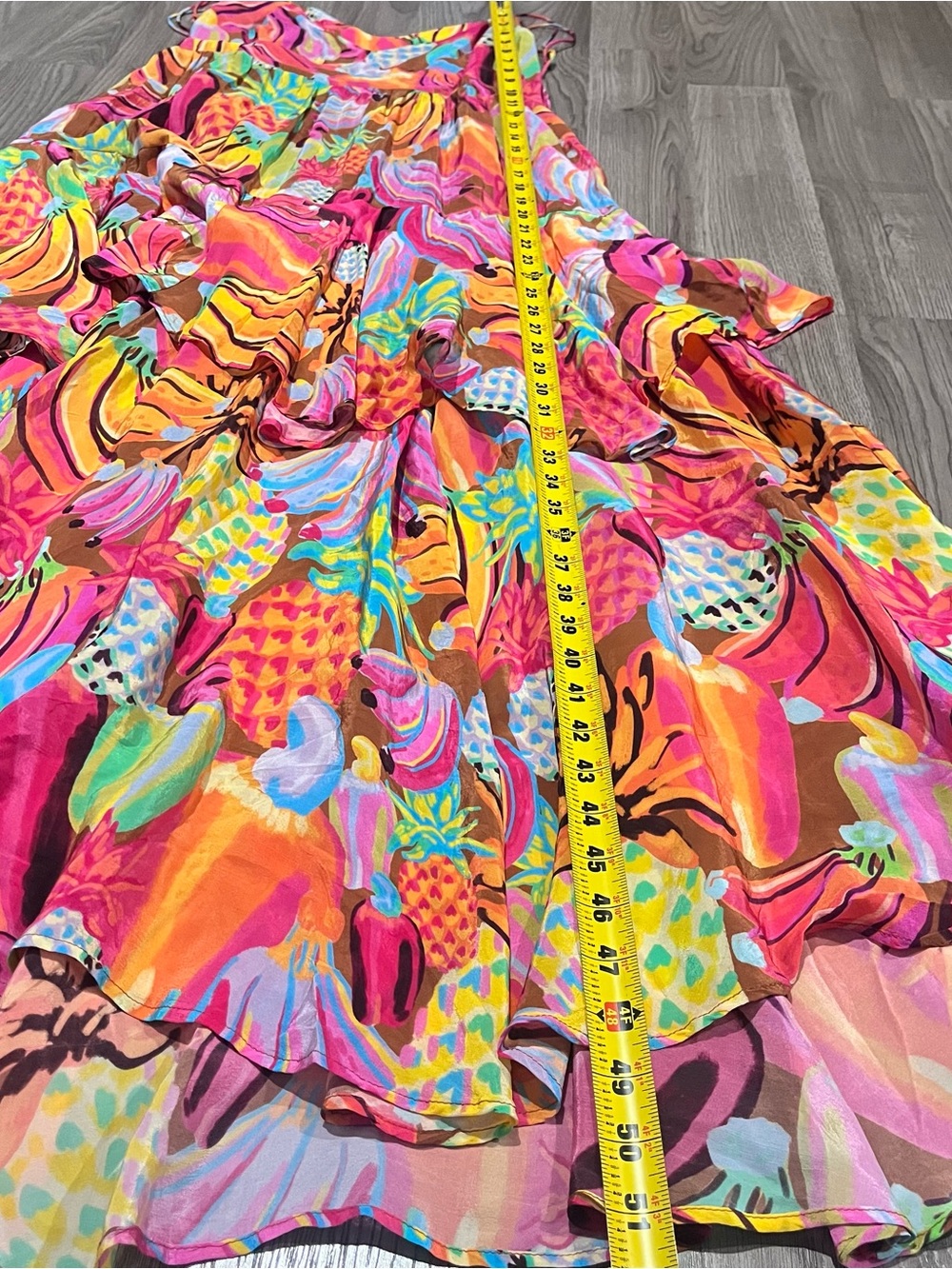 FARM Rio Multicolor Tropical Tiered Maxi summer Boho Dress Sz XL - Picture 14 of 15